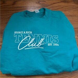 Sporty & Rich Teal Sweatshirt